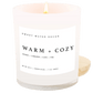 Warm and Cozy Soy Candle - White Jar - 11 oz