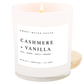 Cashmere and Vanilla Soy Candle - White Jar - 11 oz