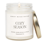 Cozy Season Soy Candle - Clear Jar - 9 oz