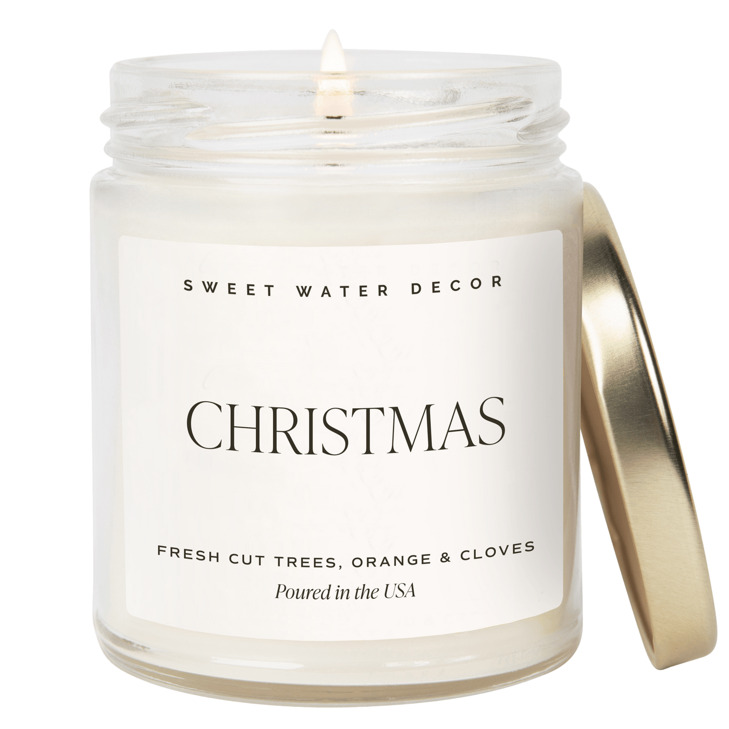 Christmas Soy Candle - Clear Jar - 9 oz