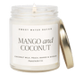 Mango and Coconut Soy Candle - Clear Jar - 9 oz