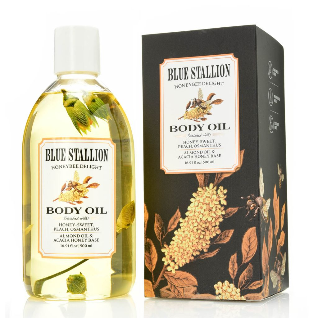 Blue Stallion Body Oil Choice of Scent 500 mL