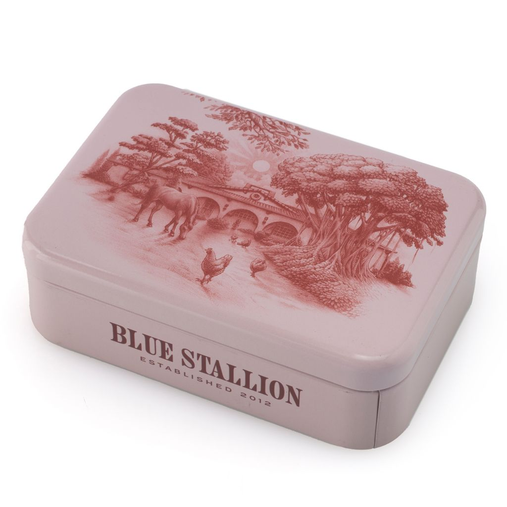 Blue Stallion Bar Soap Travel Tin Box