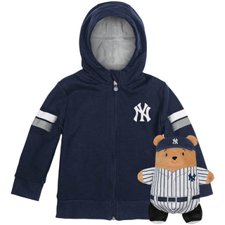 Cubcoats Transforming 2-in-1 Unisex New York Yankees Full-Zip Hoodie & Soft Plushie Navy