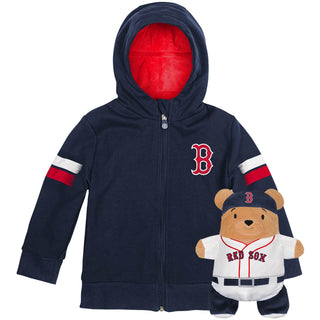 Cubcoats Transforming 2-in-1 Unisex Boston Red Sox Full-Zip Hoodie & Soft Plushie Blue