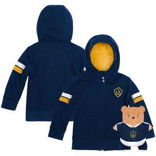 Cubcoats Transforming 2-in-1 Unisex Toddler LA Galaxy Full-Zip Hoodie & Soft Plushie Blue