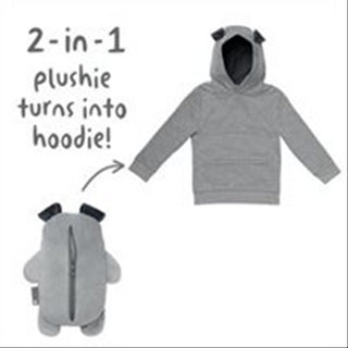 Cubcoats Kids Transforming 2 in 1  Unisex 2-in-1 Pullover Hoodie Gray