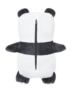 Cubcoats Transforming 2 in 1 Unisex Papo the Panda 2-in-1 Stuffed Animal Fleece Jacket Gray
