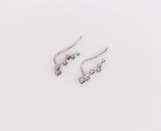 Floral Whispers White Gold Earrings