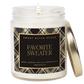 Favorite Sweater Soy Candle - Patterned 9 oz - Clear Jar (Cashmere and Vanilla)