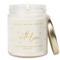 With Love Soy Patterned Candle - Clear Jar - 9 oz