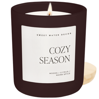 Cozy Season Soy Candle - Brown Matte Jar - 15 oz