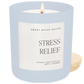Stress Relief Soy Candle - Blue Matte Jar - 15 oz