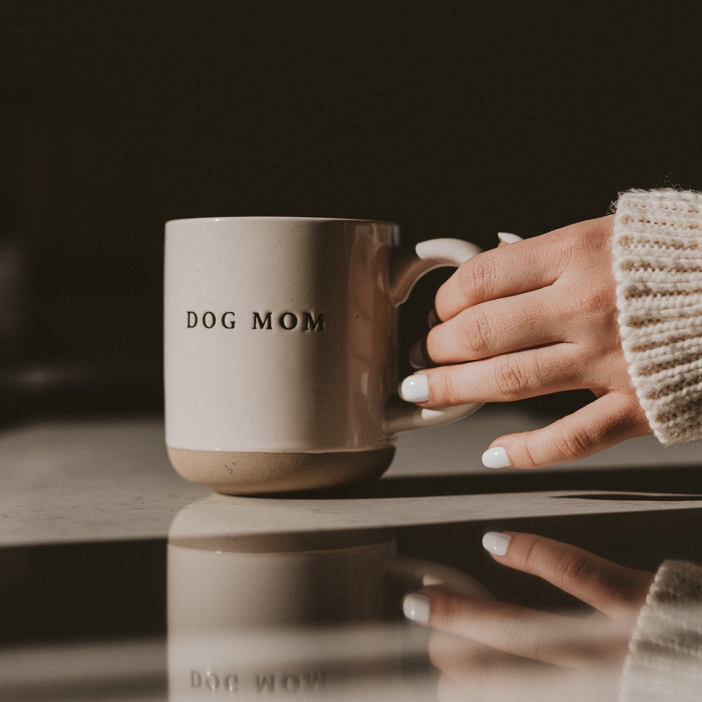 Dog Mom 14 oz Stoneware Coffee Mug