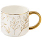 Gold Leaves 14 oz Gold Handle Coffee Mug