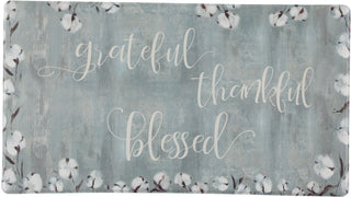 Grateful Thankful Bless Anti-Fatigue Memory Foam Kitchen Mat