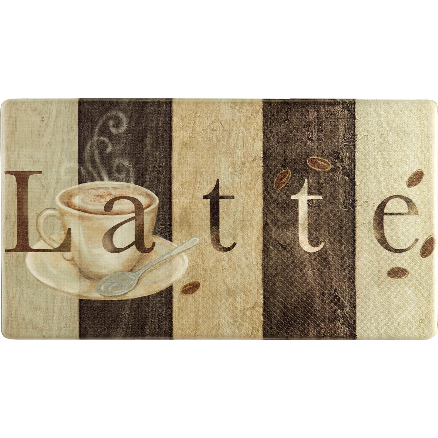Oversized 20"x36" Feel at Ease Anti-Fatigue Kitchen Mat (Latte Sign)