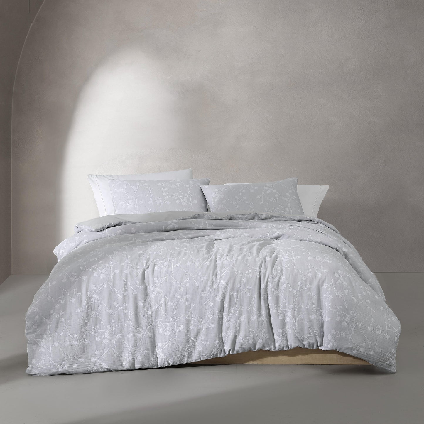 Calvin Klein Umbra Floral Cotton Grey Comforter Set
