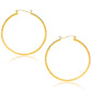 14k Yellow Gold Polished Hoop Earrings (40mm)