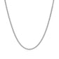14k White Gold Round Wheat Chain 1.5mm
