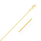 14k Yellow Gold Diamond-Cut Bead Chain 1.2mm