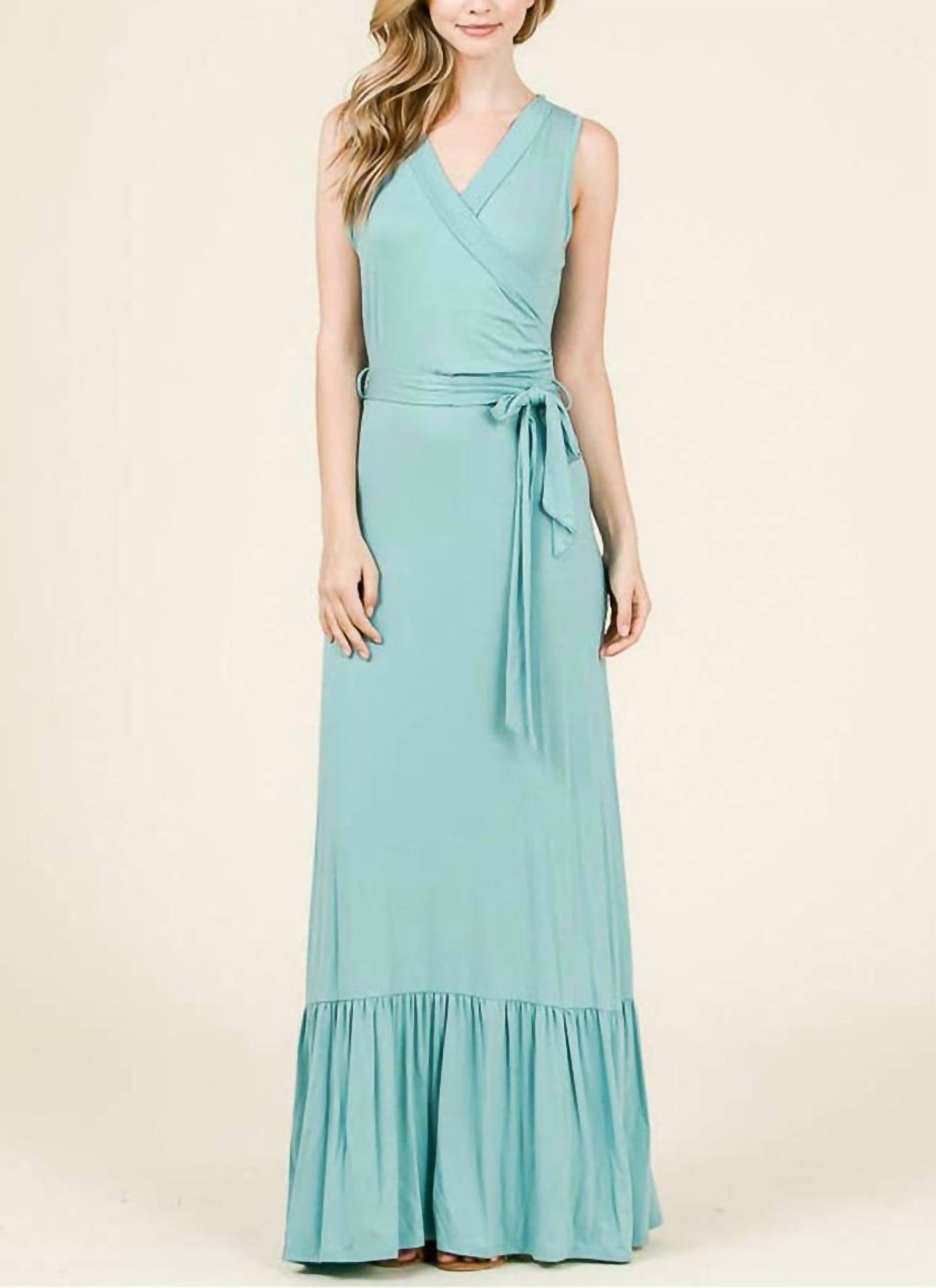 7Th Ray - SLEEVELESS BELTED MAXI DRESS