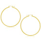 14k Yellow Gold Polished Hoop Earrings (55 mm)