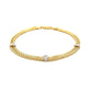14k Two-Tone Gold Dual Wheat Chain Bracelet with Diamond Stations (.02 cttw)