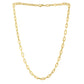 14k Yellow Gold Oval Domed Paperclip Chain Necklace (5.30 mm)