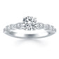 14k White Gold Fancy Shaped Diamond Engagement Ring