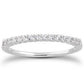 14k White Gold Shared Prong Diamond Wedding Ring Band with Airline Gallery