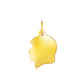 14k Yellow Gold Small Girl Head Charm