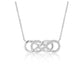 Double Infinity Diamond Pendant in 14k White Gold