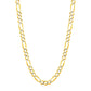 6.0mm 14K Yellow Gold Solid Pave Figaro Chain