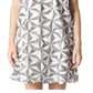 Gracia womens Glitter Geometry Pattern Shift Dress White Size M
