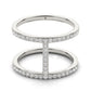 14k White Gold Dual Band Bridge Style Diamond Ring (3/8 cttw)