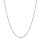 14k White Gold Round Cable Link Chain 1.5mm