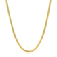 2.6mm 14k Yellow Gold Classic Solid Miami Cuban Chain