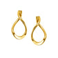 14k Yellow Gold Polished Tear Drop Earrings