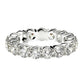 Round Cut Lab Grown Diamond Eternity Ring in 14k White Gold (3 cttw FG/VS2)
