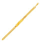 14k Yellow Gold Men's ID Cuban Chain Bracelet