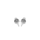14k White Gold Spherical Stud Earrings (3.0 mm)