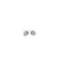 14k White Gold Round Stud Earrings (4.0 mm)