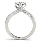 14k White Gold Spiral Design Pronged Diamond Engagement Ring (1 1/8 cttw)
