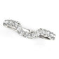14k White Gold Curved Design Pave Diamond Wedding Ring (1/6 cttw)