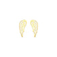 14k Yellow Gold Polished Wing Post Earrings