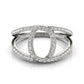 14k White Gold Diamond Loop Style Dual Band Ring (1/2 cttw)