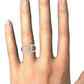 14k White Gold Diamond Loop Style Dual Band Ring (1/2 cttw)