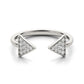 14k White Gold Diamond Arrowhead Open Ring (1/5 cttw)