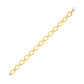 14k Two-Tone Gold Chain Bracelet with Textured Oval Links
